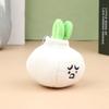 Plush Garlic & Green Onion Keychain - Cute Cartoon Vegetable Pendant for Backpack or Kids Gift