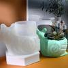Silikon Handgefertigte Formen Einzigartige Blumentopf Formen Tierform Silikon Sukkulenten Pflanzgefäß Form Bastelform für Blumentopf
