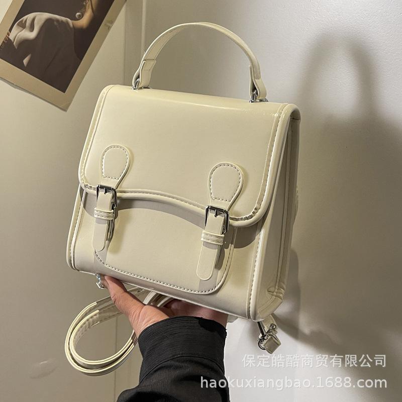 Schoolbag Korean portable red bag women's 1011 new trendy fashion backpack college style versatile shoulder backpack