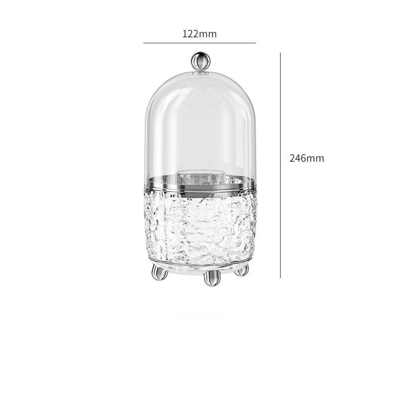 360 Rotating Makeup Brush Holder with Lid Clear Dustproof Make Up Brushes Container for Vanity Desktop Bathroom Cosmetic Storage
