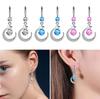 Drop Earrings Moon and Star Charm Earrings Girl Accessories Fashion Females Ear Jewelry Suitable for Party Daily Wear