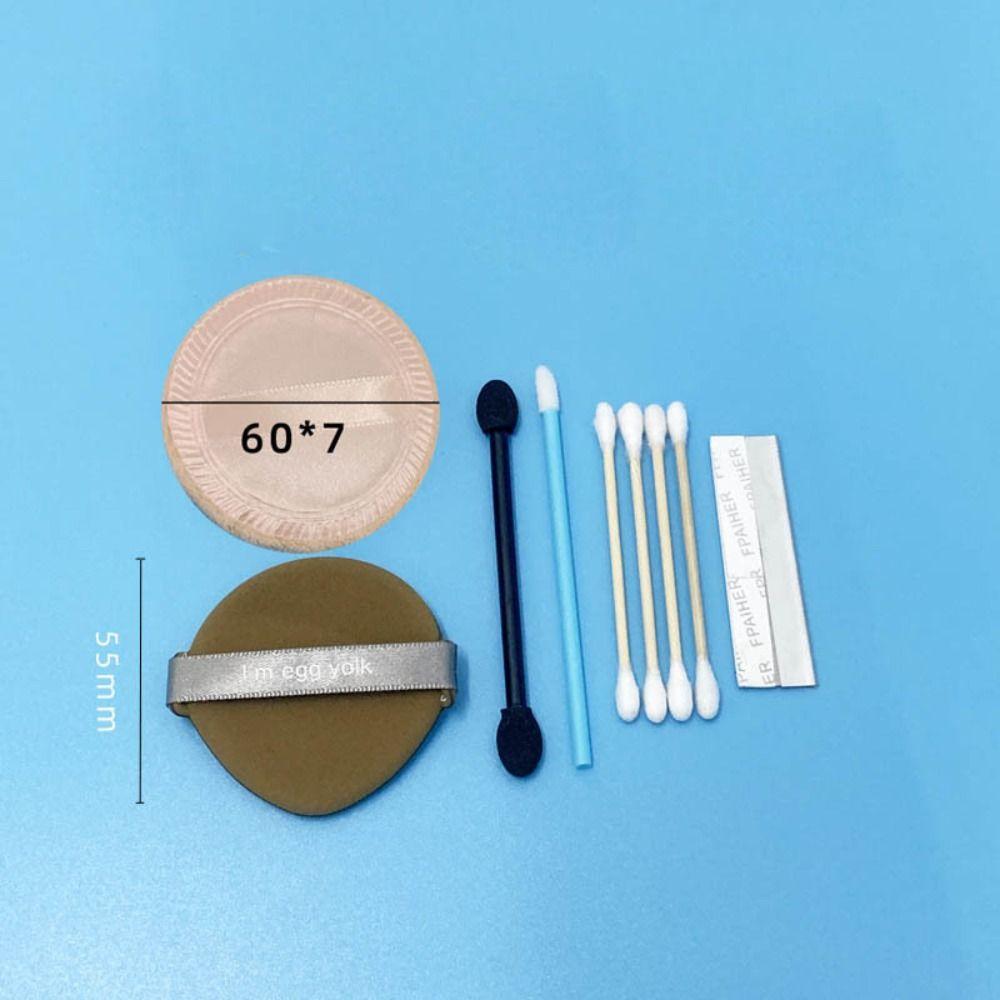 Quick Blending Disposable Makeup Set Soft Dry Wet Use Beauty Tools Makeup Supplies Lip Brushes Powder Puff Kit