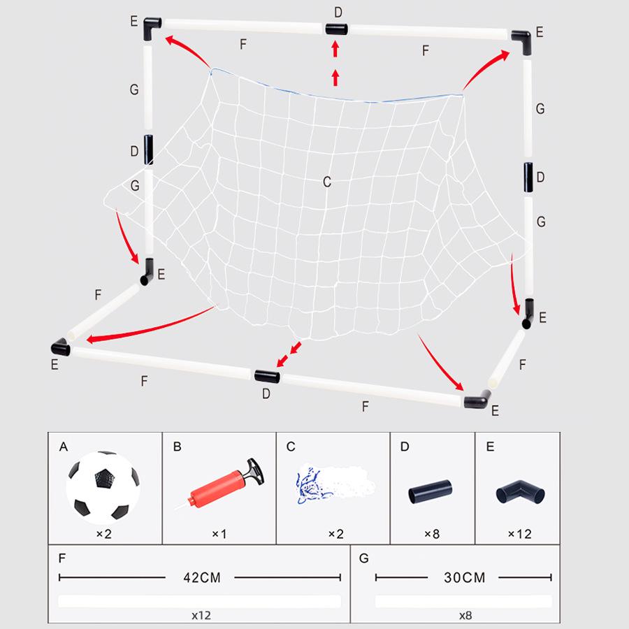 Children's Portable Soccer Goal Set with Thickened Net for Outdoor Sports