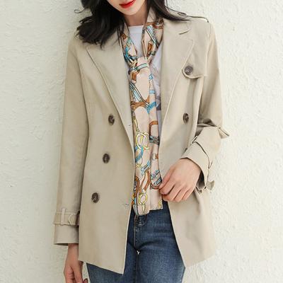 Temperament Windjacke Damen Herbstmantel Damen Freizeitmode Mittellanger Mantel