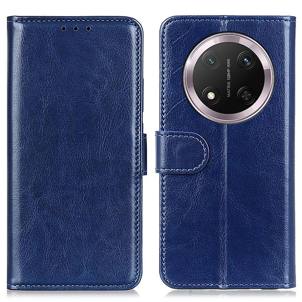 

Для Honor Magic7 Lite 5G/X9c 5G/X60 Pro 5G Чохол Текстура Crazy Horse Шкіра PU Чохол-підставка для телефону Blue