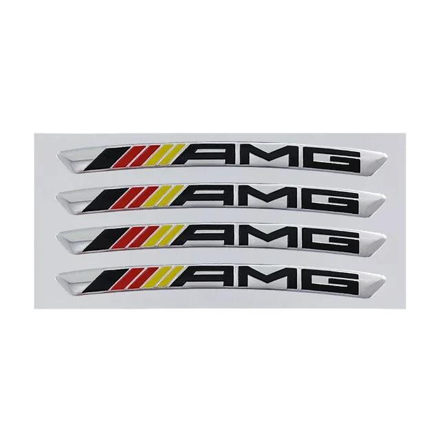 4pcs AMG Emblem Car Wheel Sticker Rims Cover Decal Accessories For  Mercedes Benz Brabus Smart Maybach W204 GLC CLA W205 W203