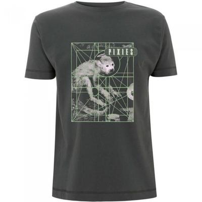 Pixies Unisex Erwachsenen Affen Gitter Baumwolle T-Shirt