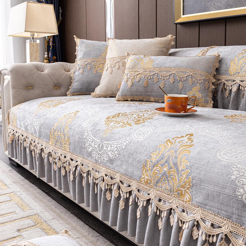 

Чехлы для диванов, украшение гостиной, универсальный чехол Four Seasons, нескользящая жаккардовая подушка для дивана, чехол для дивана класса люкс в Европе 60x60