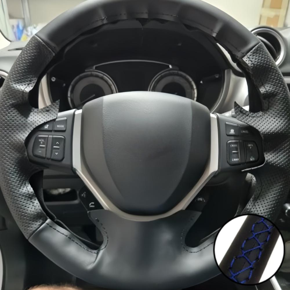Car Accessories Hand-stitched Car Steering Wheel Cover Microfiber Leather For Suzuki CELERIO S-CROSS SX4 Vitara 2013-2015