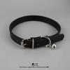 Long Bell Choker with Leash for Men Punk Necklace Adult Heavy Duty Collar