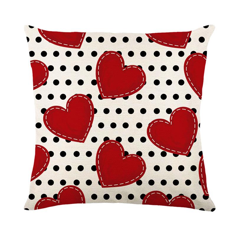 

Valentine s Day Pillow Cover Love Pillow Cover Living Room Sofa Decoration Pillow Cover Linen 45*45cm JYM395-4