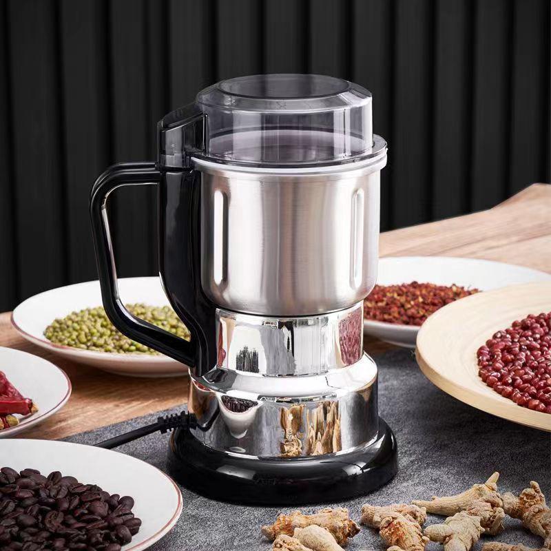 

Sichuan Peppercorn & Sesame Ultra-Fine Grinder: Small Household Pulverizer for Spices, Chili, and Dried Fruits 500ml 5-blade set + brush (copper core motor)