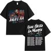 Rap Singer Anuel AA Real Hasta La Muerte Tour 2026 New Album Summer Unisexs Womens Hip Hop Gothic Tshirt Cotton Unisexs Tshirt