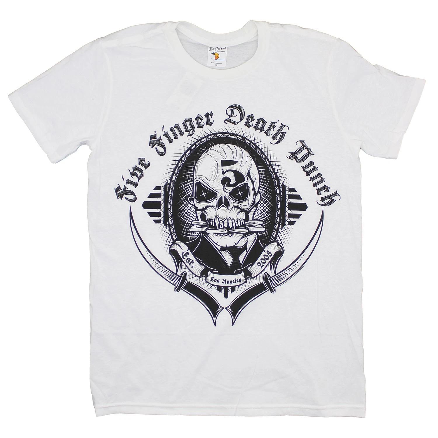 Men s Five Finger Death Punch Est. Los Angeles 2005 T-shirt Small White XXXXL