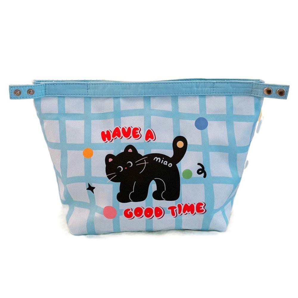 

Легкая изотермическая сумка-холодильник, сумка для хранения кошачьего корма, портативная косметичка, для офисных работников, студентов синий