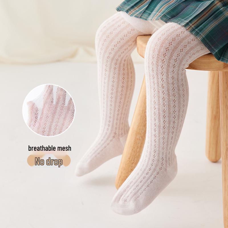 Girls' Seamless Mesh Baby Tights for Spring & Summer