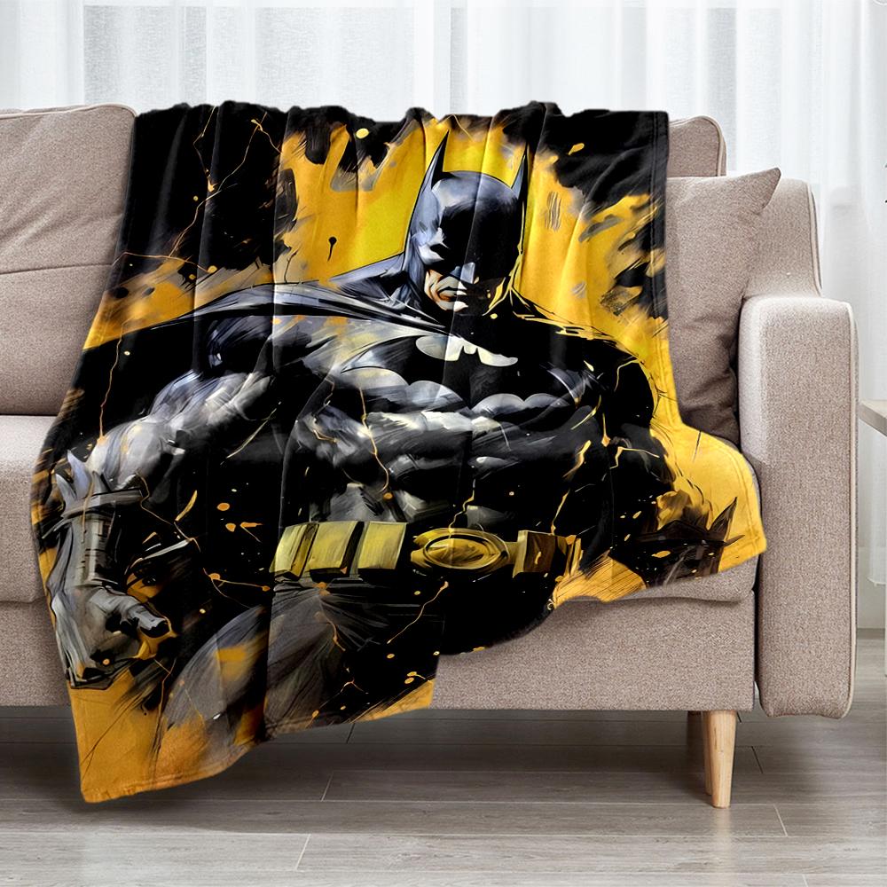 Batman Theme Printed Blanket - Perfect for Couch, Bed, Travel & Outdoor Use | Machine Washable, Cozy & Durable.