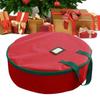 Red Round Wreath Storage Bag 600D Oxford Cloth Sturdy Carry Handle Containers For Christmas Wreath Ornament Storage Packing
