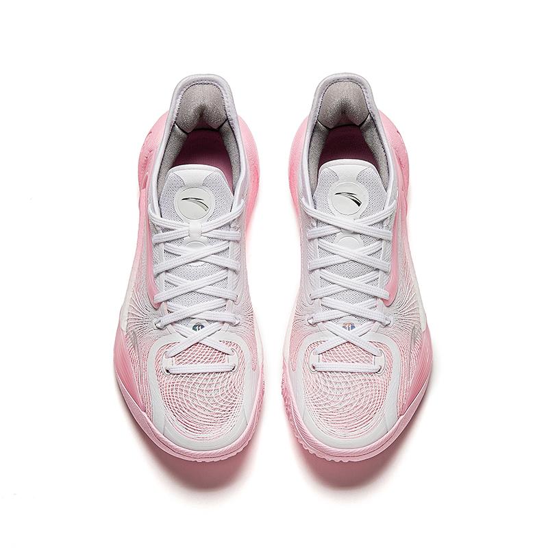 Anta 3 Point Rain 2 Textile, Artificial Leather Cushioning Slip Resistant Low top Basketball Shoes Unisex Pink Lake 922421602-3