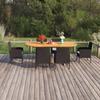 Day and Night - Day and Night Garden Dining Set 7 Pieces Black Synthetic Rattan
