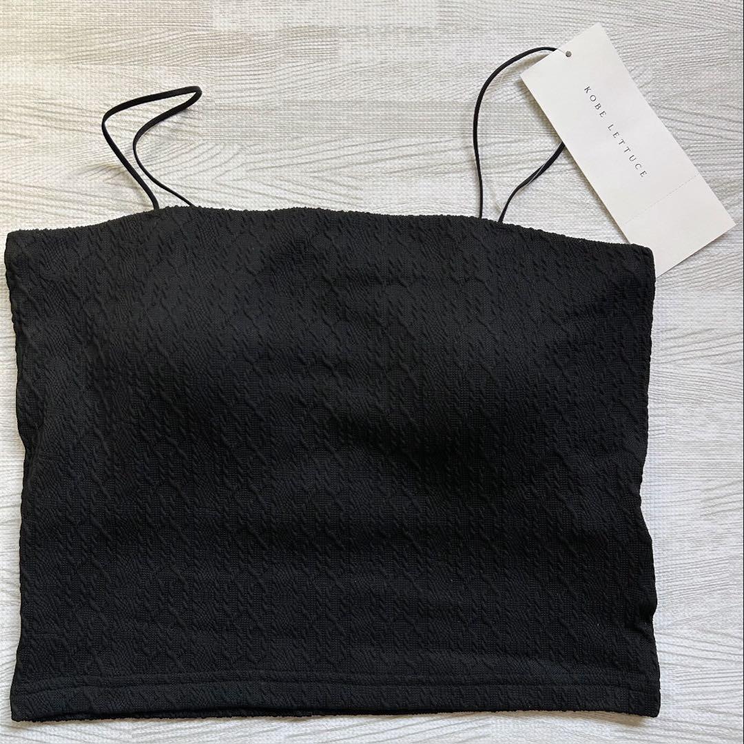 

[USED] Kobe Lettuce Yuri. Collaboration Camisole with Cups, Short, Black