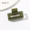 HFYJ Hollow Small Size 4cm Square Hair Claws Acrylic Jelly Color Hairpin Shark Crab Hair Clip Claw Hair Accessories for Women