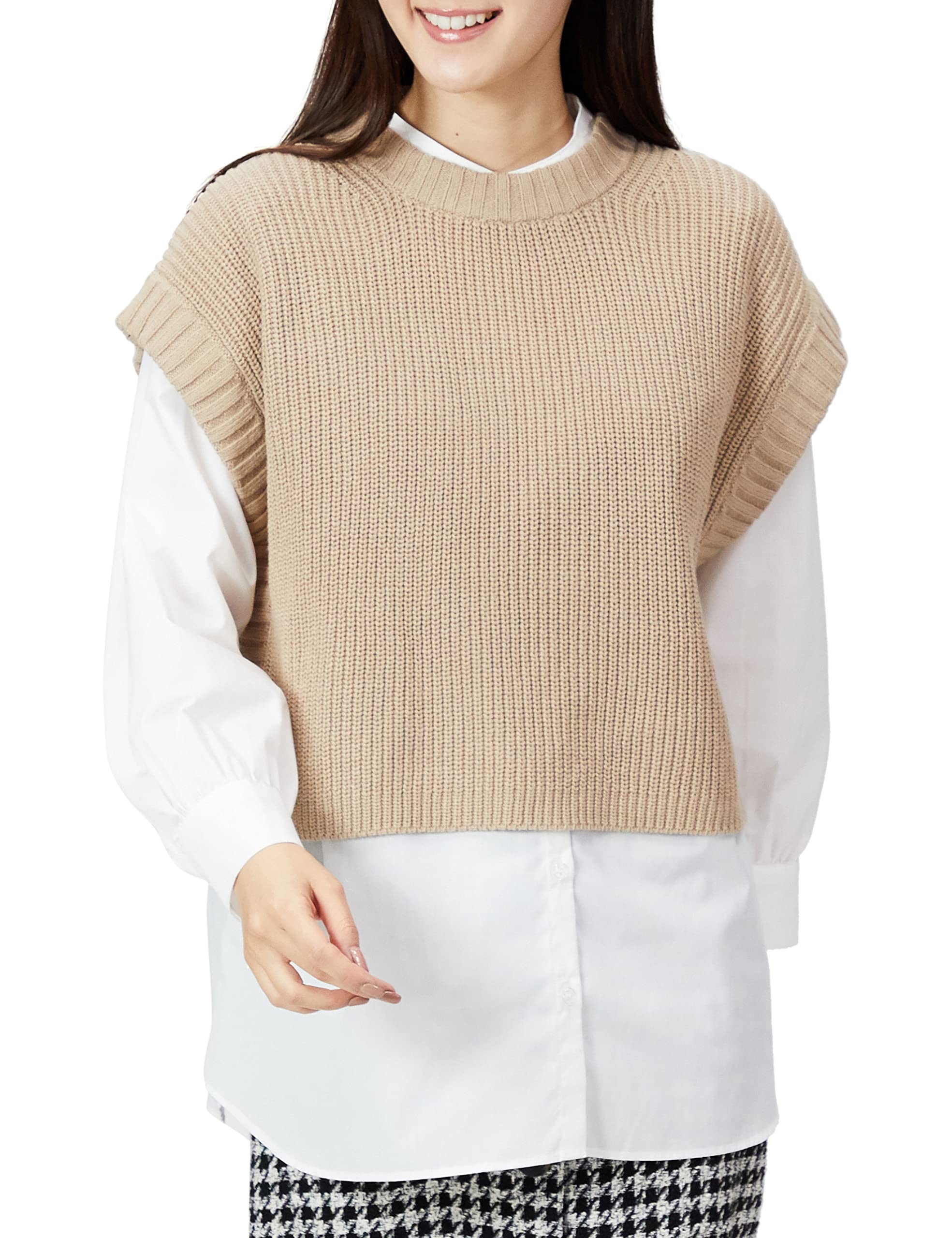 

Комплект: жилет и туника Natural Beauty Basics, размер M, женский, бежевый, бежевый