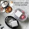 AntiScratch Portable Electronics Organizers Visible Compartments For Charging Earphones Wire Headphone Accessory Bag