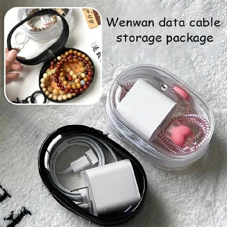 AntiScratch Portable Electronics Organizers Visible Compartments For Charging Earphones Wire Headphone Accessory Bag