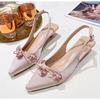 French Niche Fairy High Heels Bag Head Sandals Women's Shoes 2025 New Summer New Chinese Pointed Single Shoes