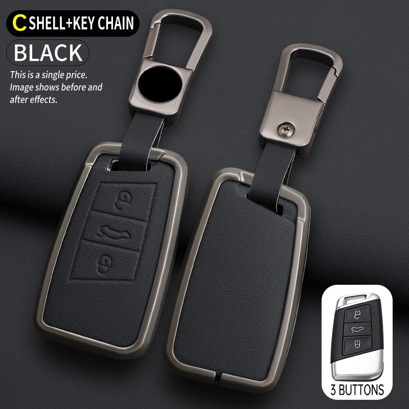 Zinc alloy car key cover, suitable for Volkswagen Passat B8, Tiguan, Skoda Kodiaq, Fabia, Caracal, Opel Astra, SEAT car keychain