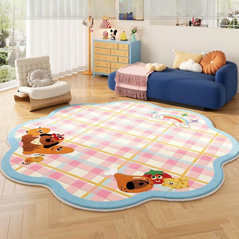Irregular Shape Bedroom Decor Cute Carpet Cartoon Style Carpets for Living Room Fluffy Soft Bedside Floor Mat Thickend Plush Rug