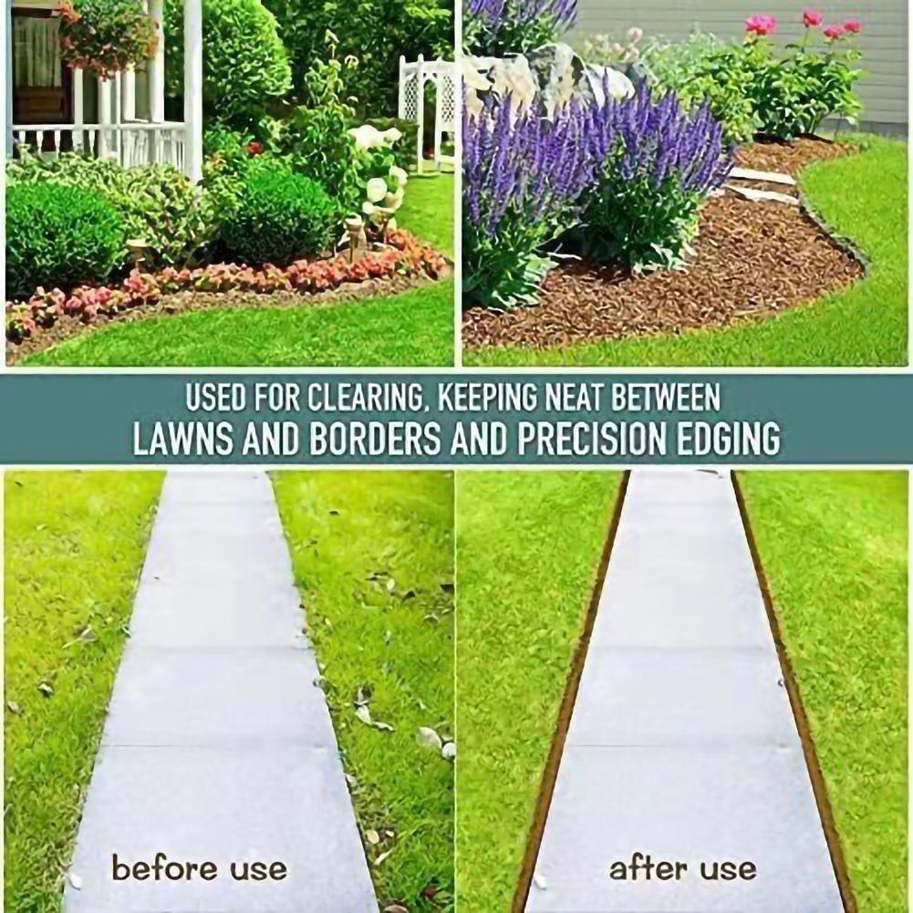 Manual Trimming Shovel Serrated Grass Saw Cutter With T-Grip Half Moon Manual Lawn Edger Reinforcedfor for Home Garden Supplies