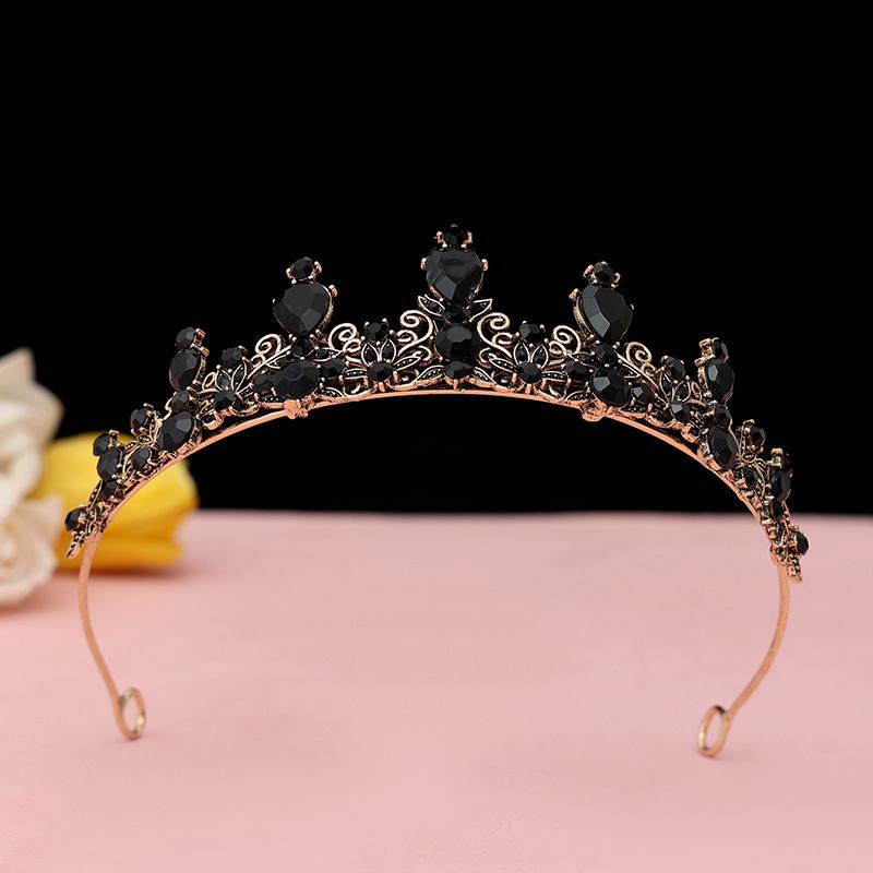 Elegant Colorful  Tiara Crown Women Girls Party Wedding Princess  Bridal Crown Hair Jewelry