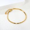 Square Snake Bone Chain Thin Bracelet Personality Trend Hip Hop Metallic Jewelry Stainless Steel Bracelet Women