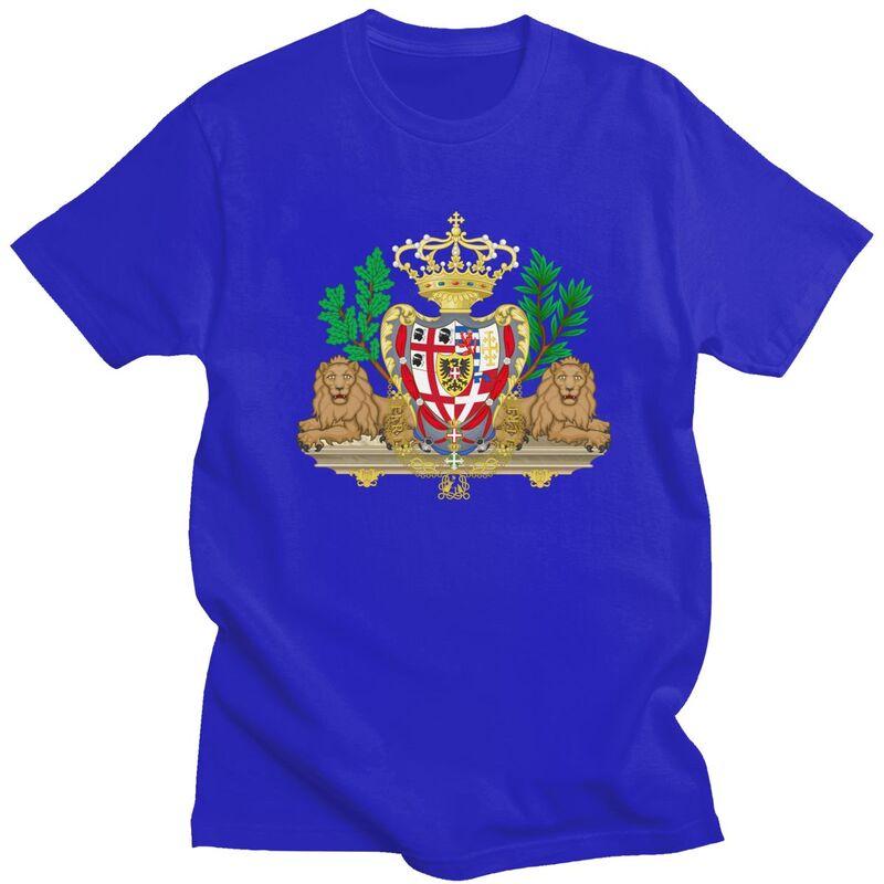 Custom Trendy Coat Of Arms Of Kingdom Of Sardinia Flag T Shirt Men Short Sleeve 100 Cotton Tshirt Casual Tee Tops