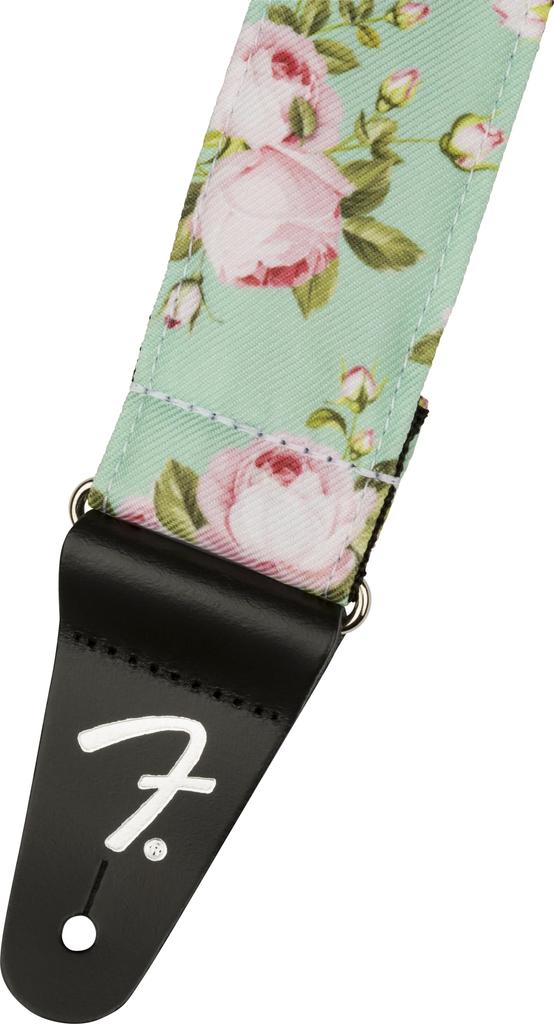 Instrument Strap Floral Surf Made in Canada [Fender] Strap, Green, 2"