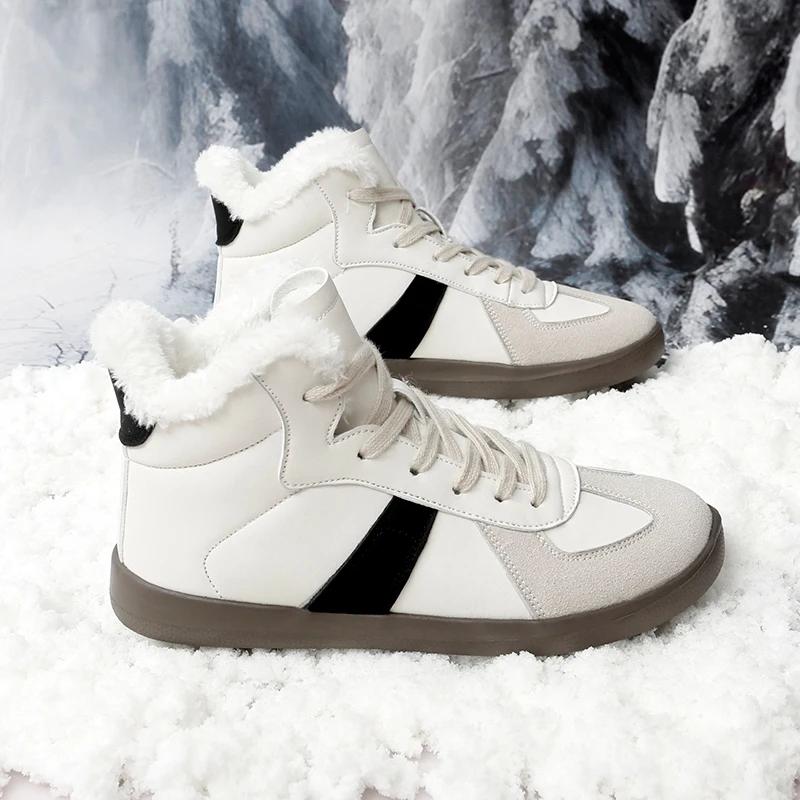 

мужские ботинки 2024 года, новые зимние тапочки, теплые мужские туфли, водонепроницаемые нескользящие плюшевые кроссовки, мужские теннисные туфли, ботинки, мужские кроссовки, зимние 44