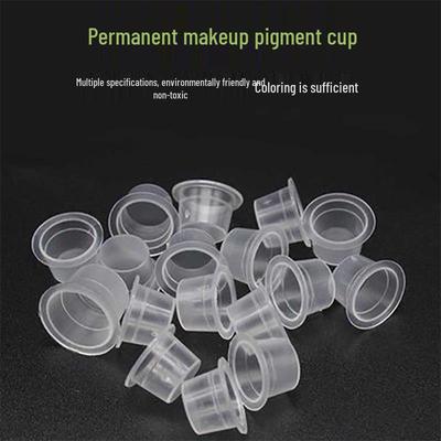 Coppetta per Pigmento Microblading Monouso Trasparente - Contenitore in Plastica Rigida per Trucco Semipermanente