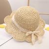 Baby Girl Straw Hat 3-6 Years Girls Summer Beach Hats with Bowknot Sun Protection Hats for Kids