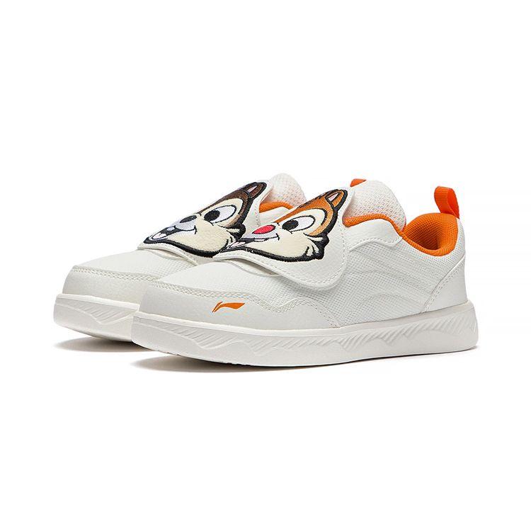 Li Ning X Disney Chip And Dale Trendy Non-Slip Shock Absorbing Wear-Resistant Kids Casual Shoes Kids Casual Shoes Off-White YKNS080-1