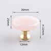 30×20mmSmall Oval Furniture Handle Brass Jewelry Box Drawer Door Knob Cupboard Dressing Cabinet Pulls Crystal Agate Stone Handle