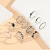 IF ME 10 PCS Retro Punk Finger Ring Set For Women Vintage Heart Wing Star Gothic Ring Female Fashion Jewelry Accessories