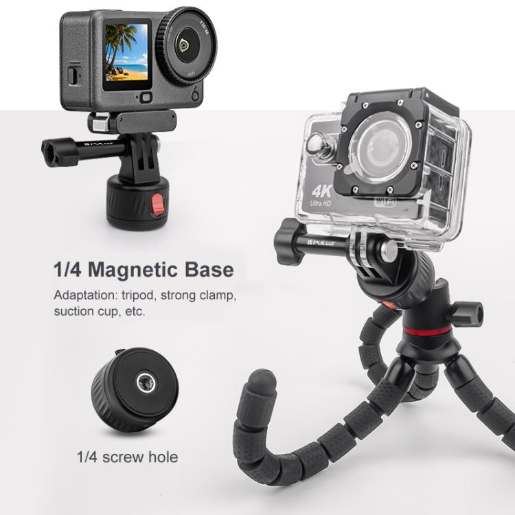 PULUZ Action Camera 1/4 Inch Magnetic Base Adapter (Black)