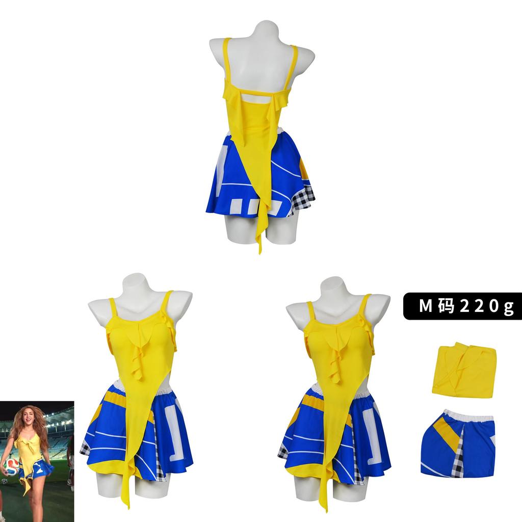 Shakira Global Football Cup Costume For Soccer Cheerleading And Performance Activities