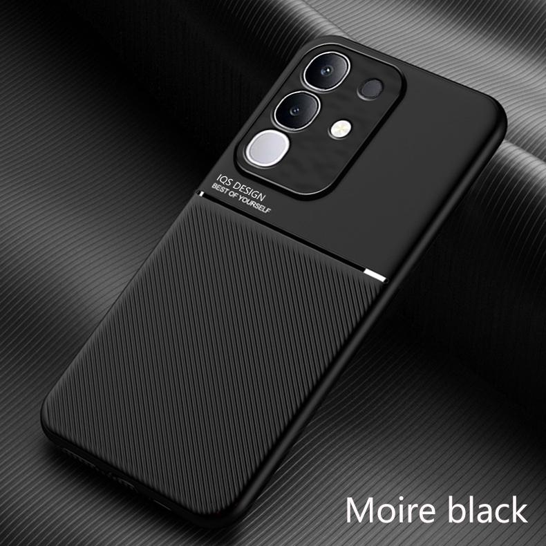 

Роскошный ударопрочный кожаный чехол-книжка для VIVO Y29 4G Магнитный чехол-ракушка для VIVO Y29 4G Задняя крышка vivo Y29 4G чёрный