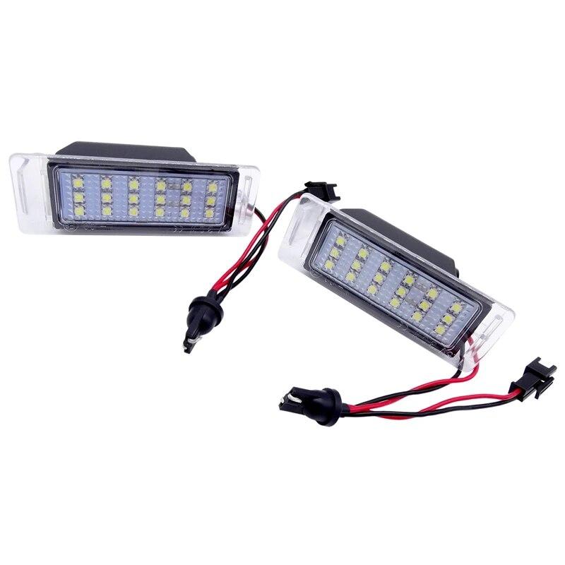 1 set Bil LED-nummerskyltsbelysning 12V Vit Passar för Chevrolet Chevy Cruze Camaro SMD3528 LED-nummerskyltslampa Canbus Bulb Kit