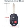 Key Fob Shell Case Replacement Fits For Toyota Camry Corolla RAV4 Highlander Tacoma Yaris Scion 2012 2013 2014 2015 2016 2017 2018  Keyless Entry