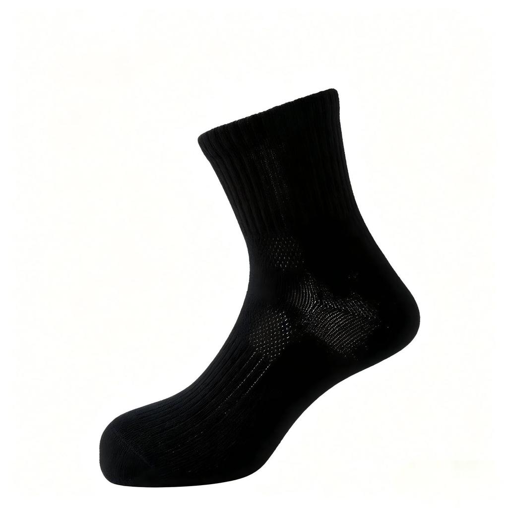 Antibacterial Cotton Mesh Socks for Primary & Secondary Students - Breathable, Odor-Resistant, White, for Boys & Girls in Spring & Autumn