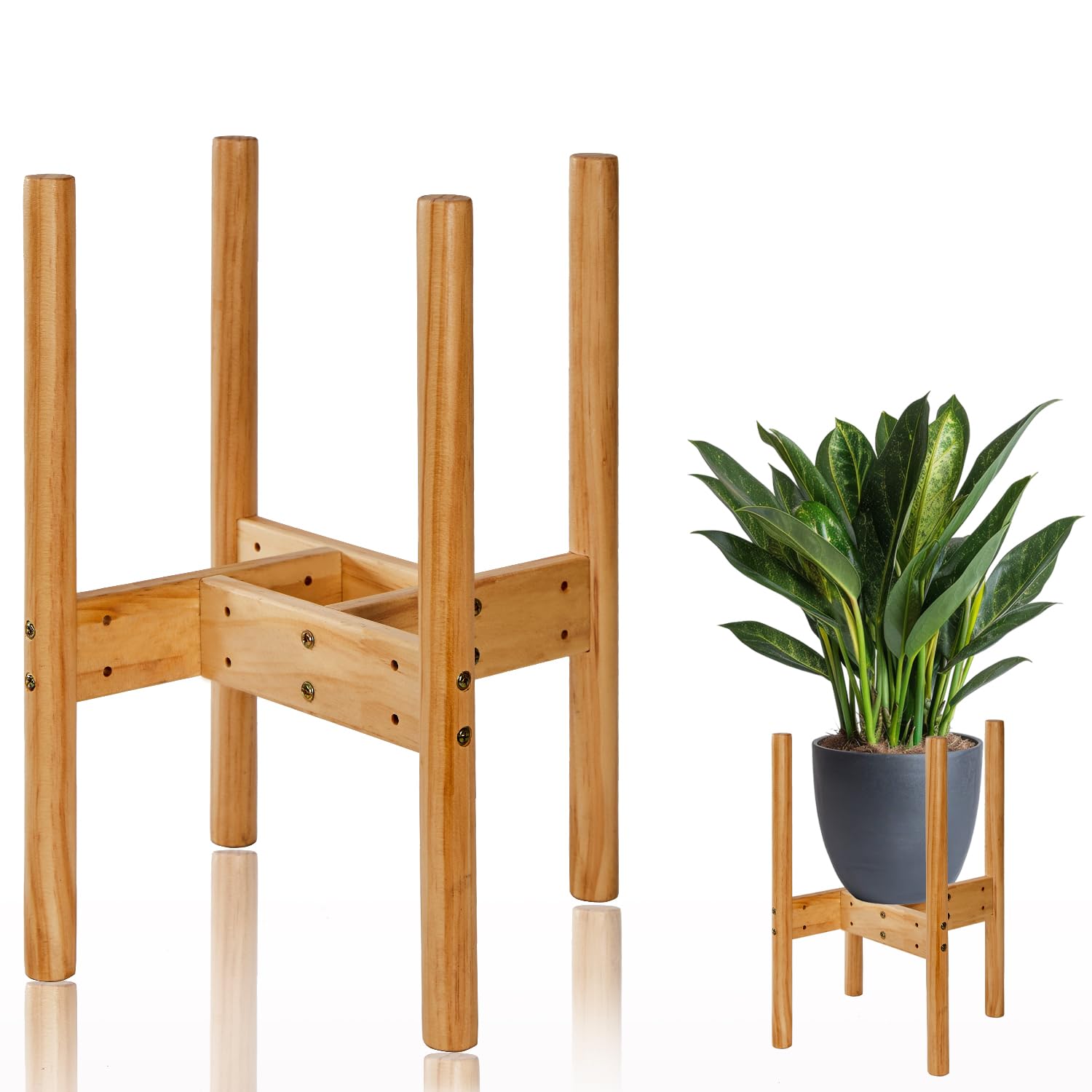 

Ёсики Хисаси Цветок Деревянный Цветок Комнатное растение Кашпо Цветочный горшок Регулируемый по ширине горшок Легко для использования в помещении и на улице Стильная подставка, Подставка, Подставка,